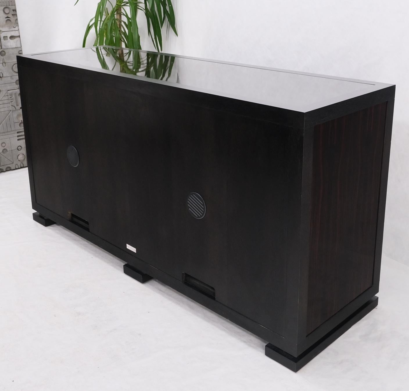 Christian Liaigre Holly Hunt Rosewood Ebonized Trim 4 Door Compartment Credenza For Sale 10