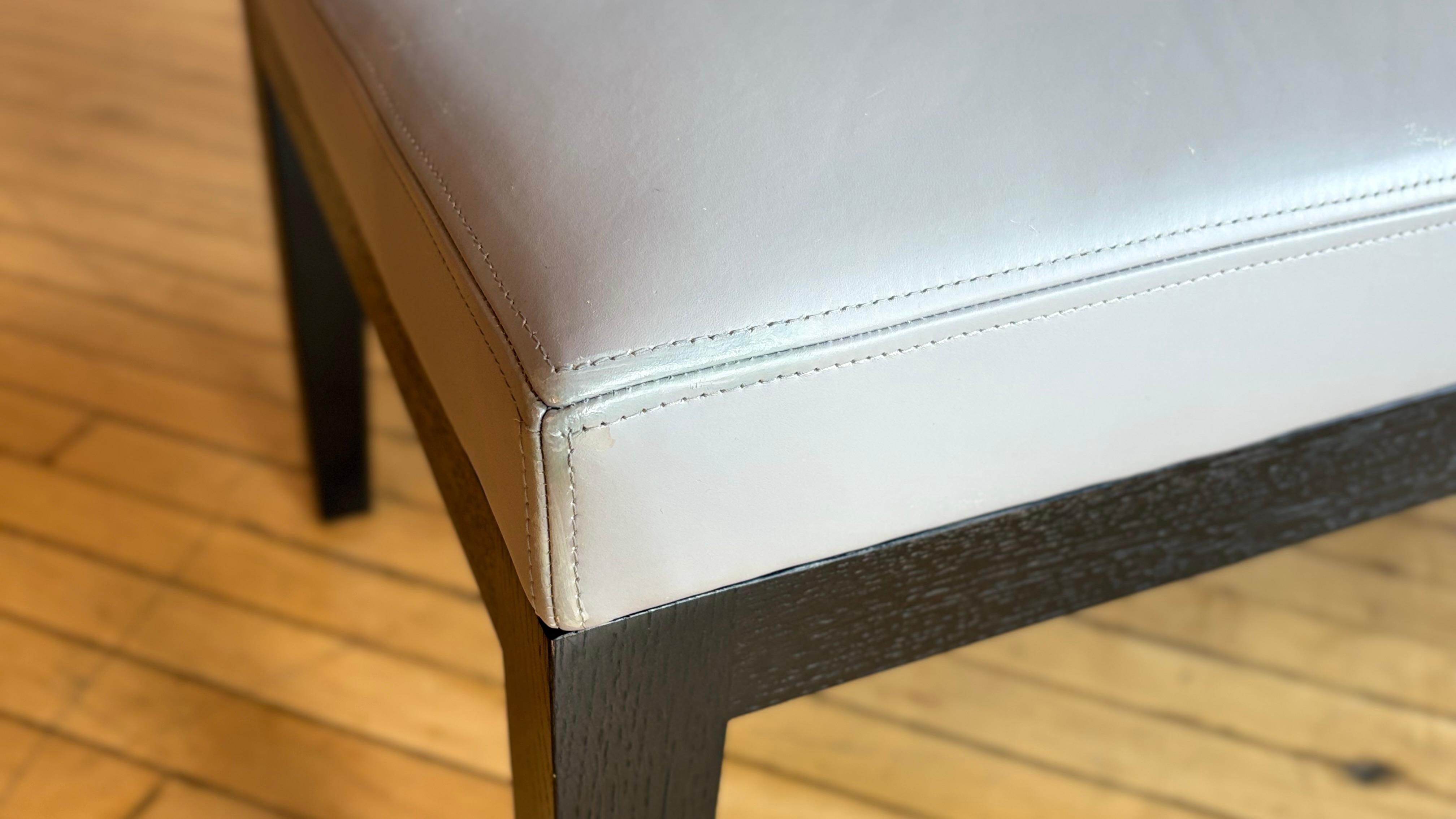 Christian Liaigre Leather “Velin” Banquette For Sale 4