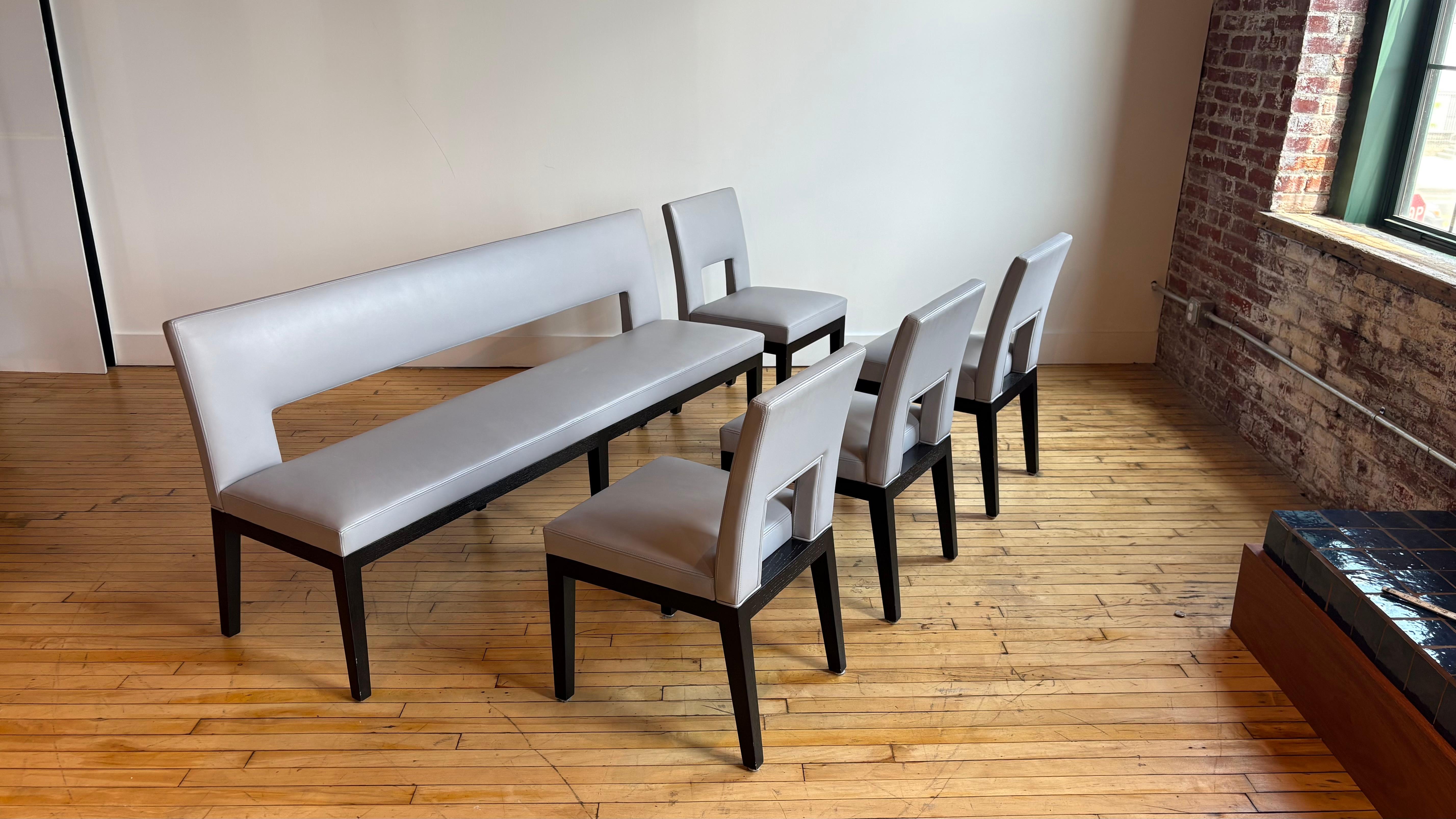 Christian Liaigre Leather “Velin” Banquette For Sale 6