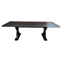 Christian Liaigre Modern Long Courrier Ebonized Oak Dining Table