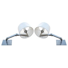 Christian Liaigre Pair of Swing Arm Sconces