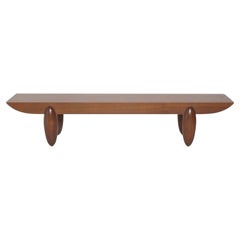 Christian Liaigre Pirogue Bench or Coffee Table Holly Hunt Art Deco Style 70"L