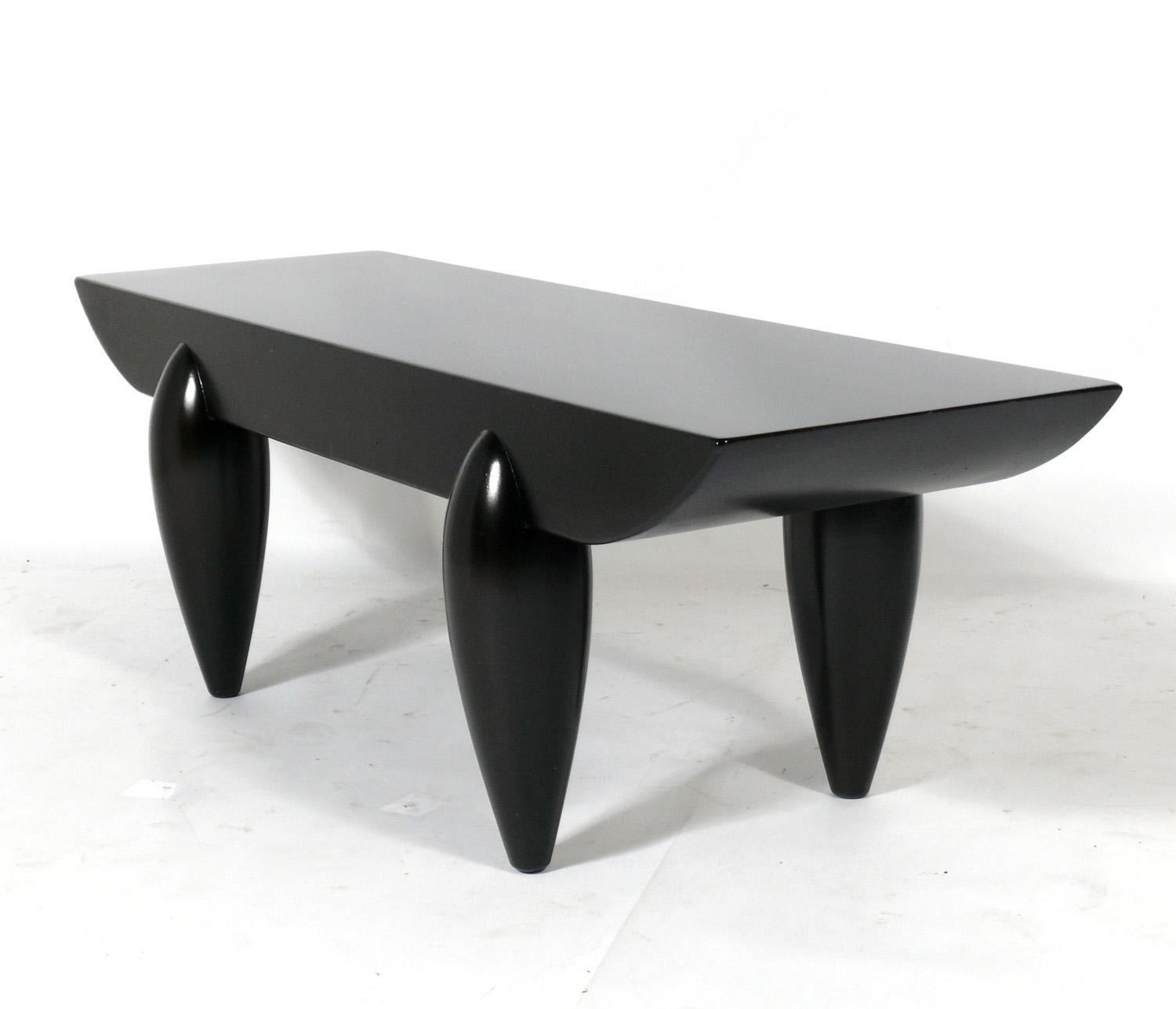 Art déco Banc ou table basse Christian Liaigre Pirogue