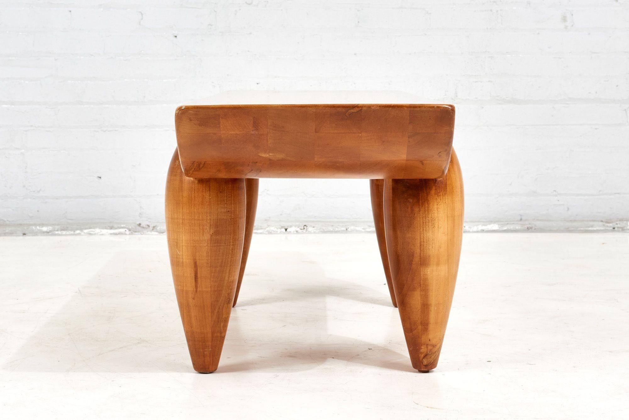 Late 20th Century Christian Liaigre Pirogue Wood Bench / Coffee Table for Holly Hunt, 1990