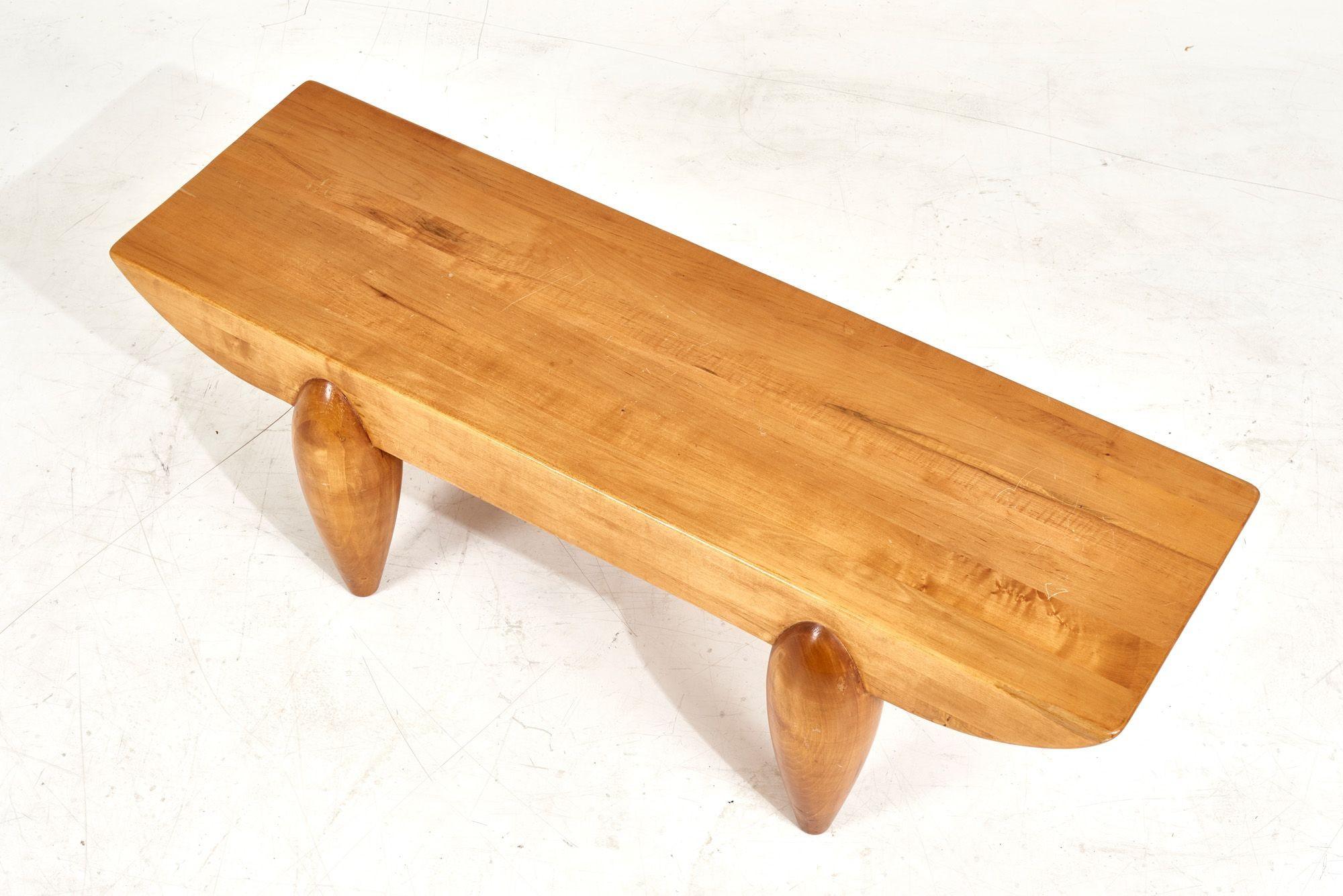 Christian Liaigre Pirogue Wood Bench / Coffee Table for Holly Hunt, 1990 1