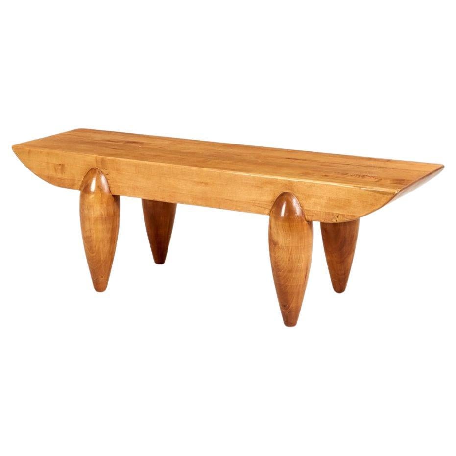 Christian Liaigre Pirogue Wood Bench / Coffee Table for Holly Hunt, 1990
