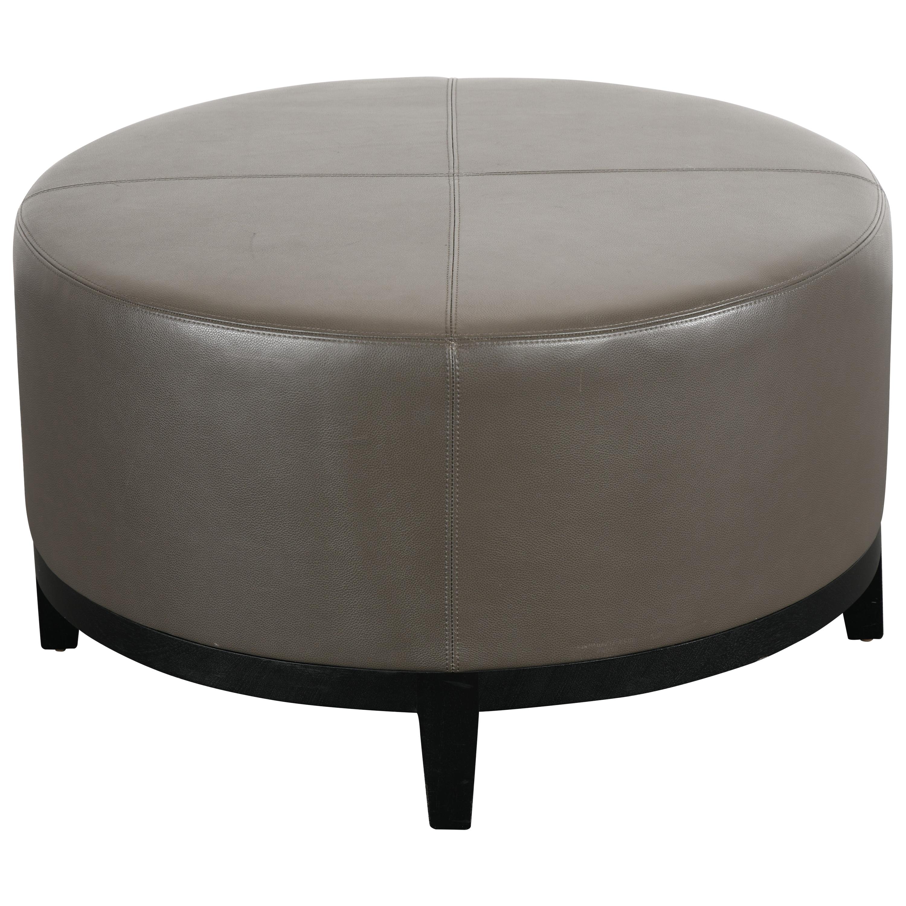 Christian Liaigre Round Ottoman for Holly Hunt, 1990s