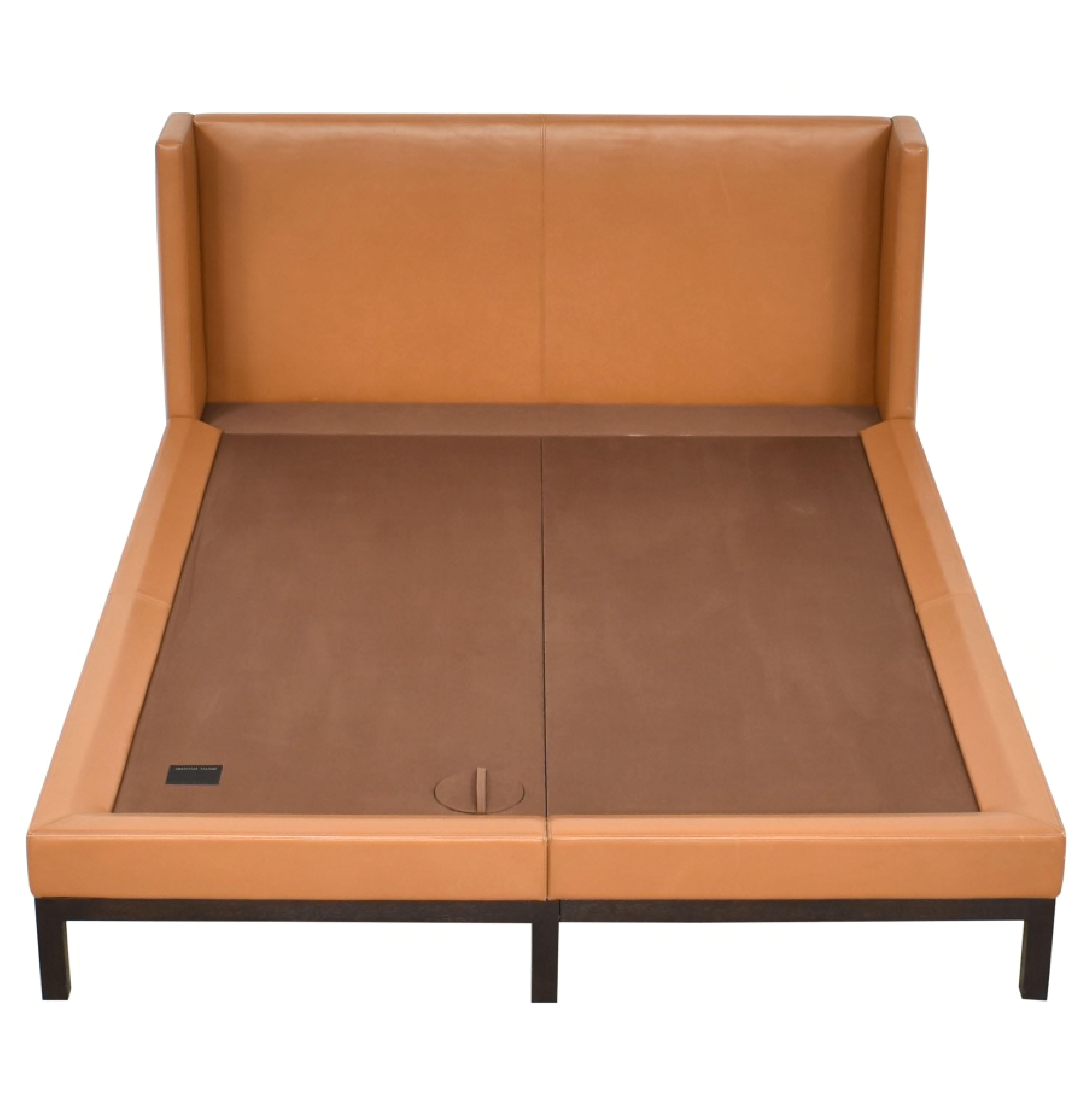 Christian Liaigre Saddle Leather Omen Bed, Queen/Double, France, c. 1994 For Sale 1