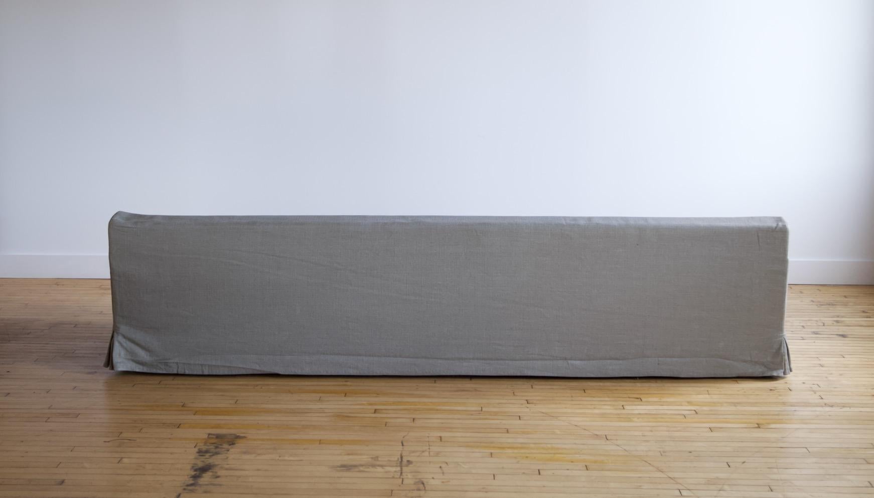 Fabric Christian Liaigre Sofa selected by Ai Weiwei For Sale