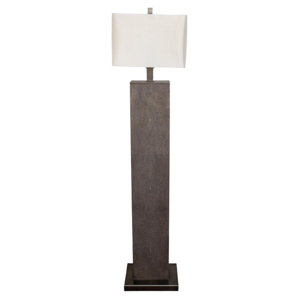 Christian Liaigre Style Shagreen Floor Lamp For Sale