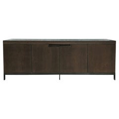 Christian Liaigre Tangris Credenza Cabinet, Sandblasted Oak and Metal
