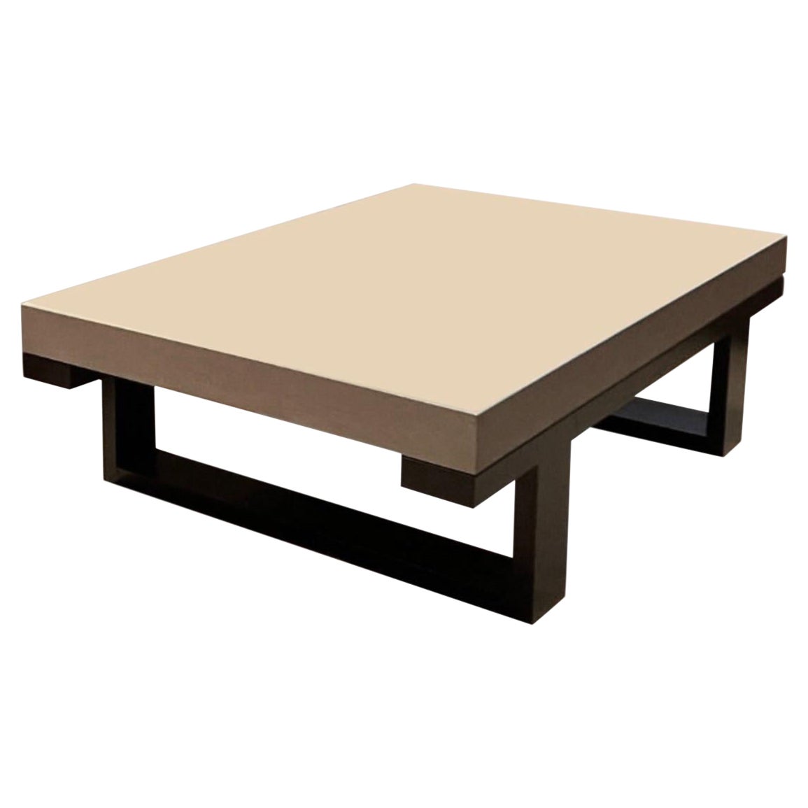Christian Liaigre Tulle Grey Leather L.N.A. Coffee Table, Holly Hunt France 2005 3