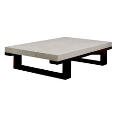 Christian Liaigre Tulle Grey Leather L.N.A. Coffee Table, Holly Hunt France 2005