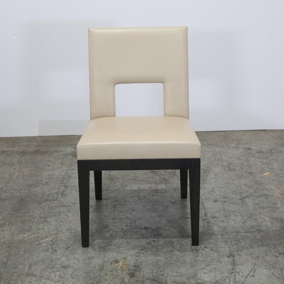 Minimaliste Christian Liaigre Chaises de salle à manger en velin, lot de six en vente