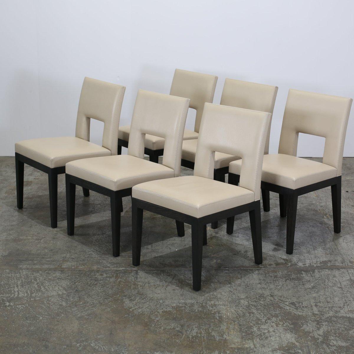 Christian Liaigre Chaises de salle à manger en velin, lot de six Bon état - En vente à Basildon, London