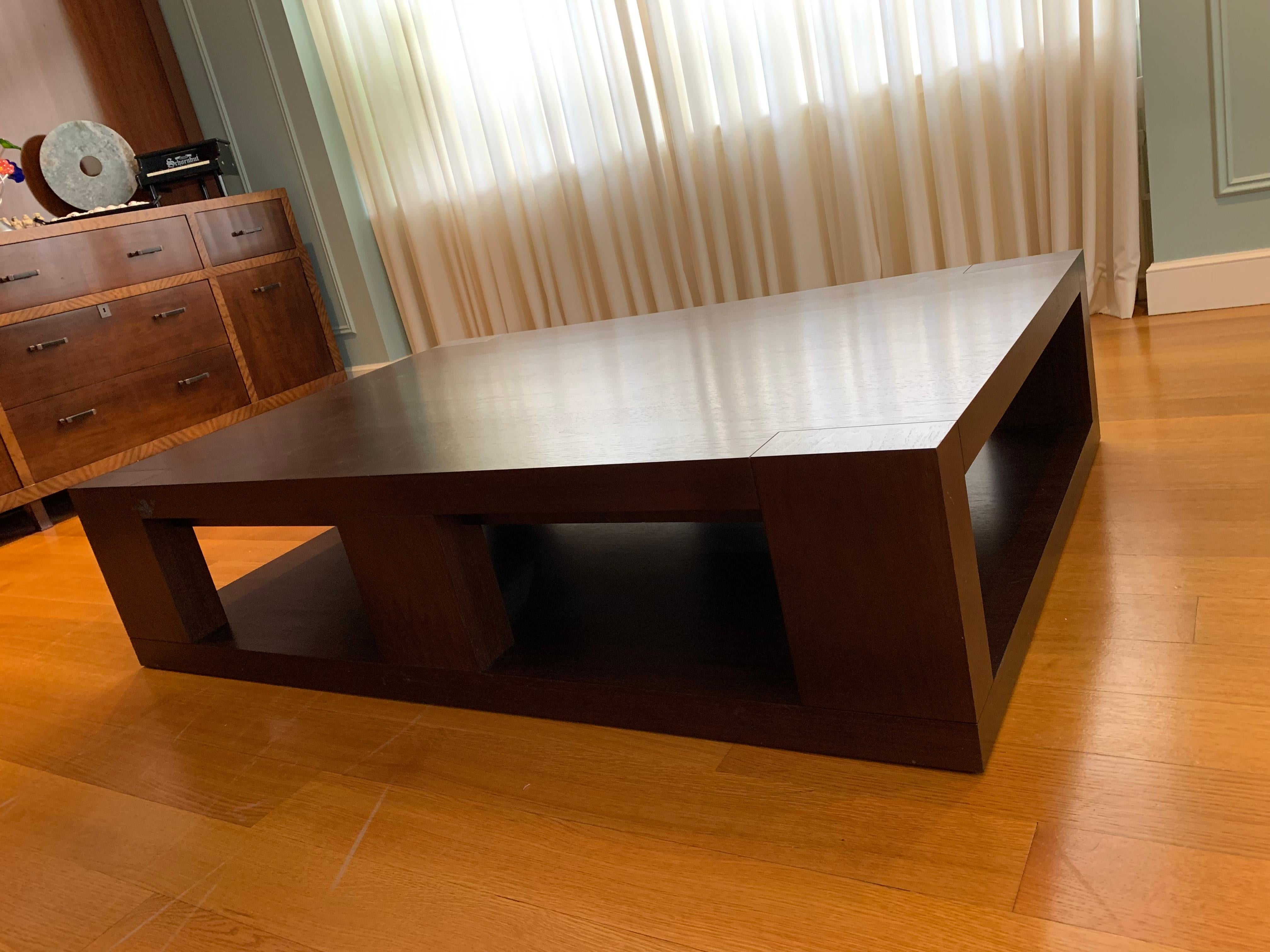 Walnut Christian Liaigre Coffee Table from Holly Hunt For Sale