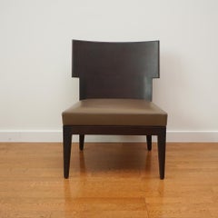Christian Liaigre Wood Back Barbuda Lounge Chairs
