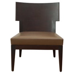 Christian Liaigre Wood Back Barbuda Lounge Chairs