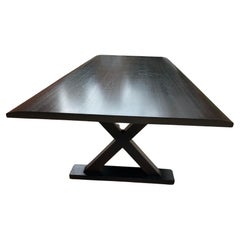 Christian Liaigre X Based Very Large Ebonized Oak Dining Table