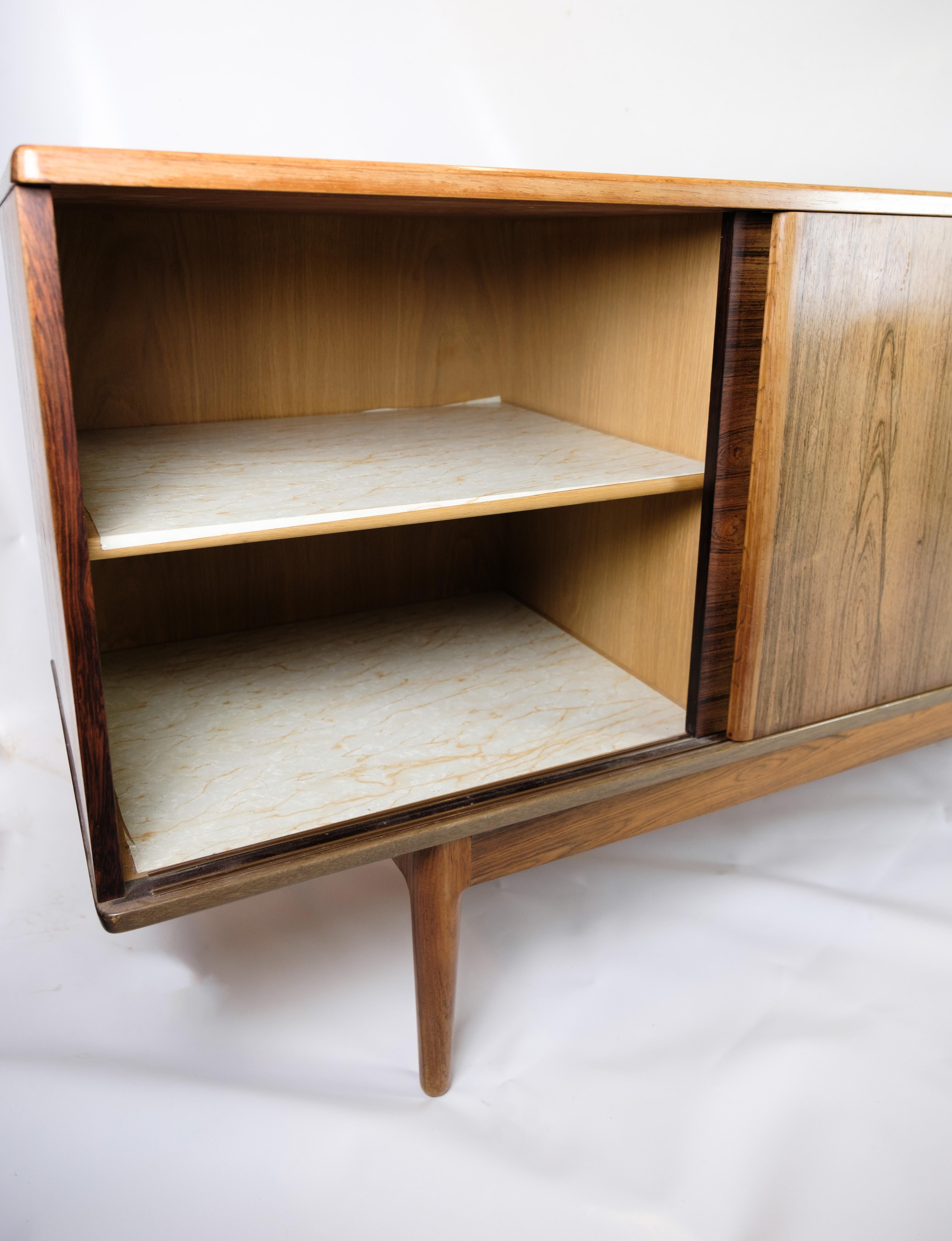 Christian Linneberg low sideboard made of Rosewood from the 1960s For Sale 4