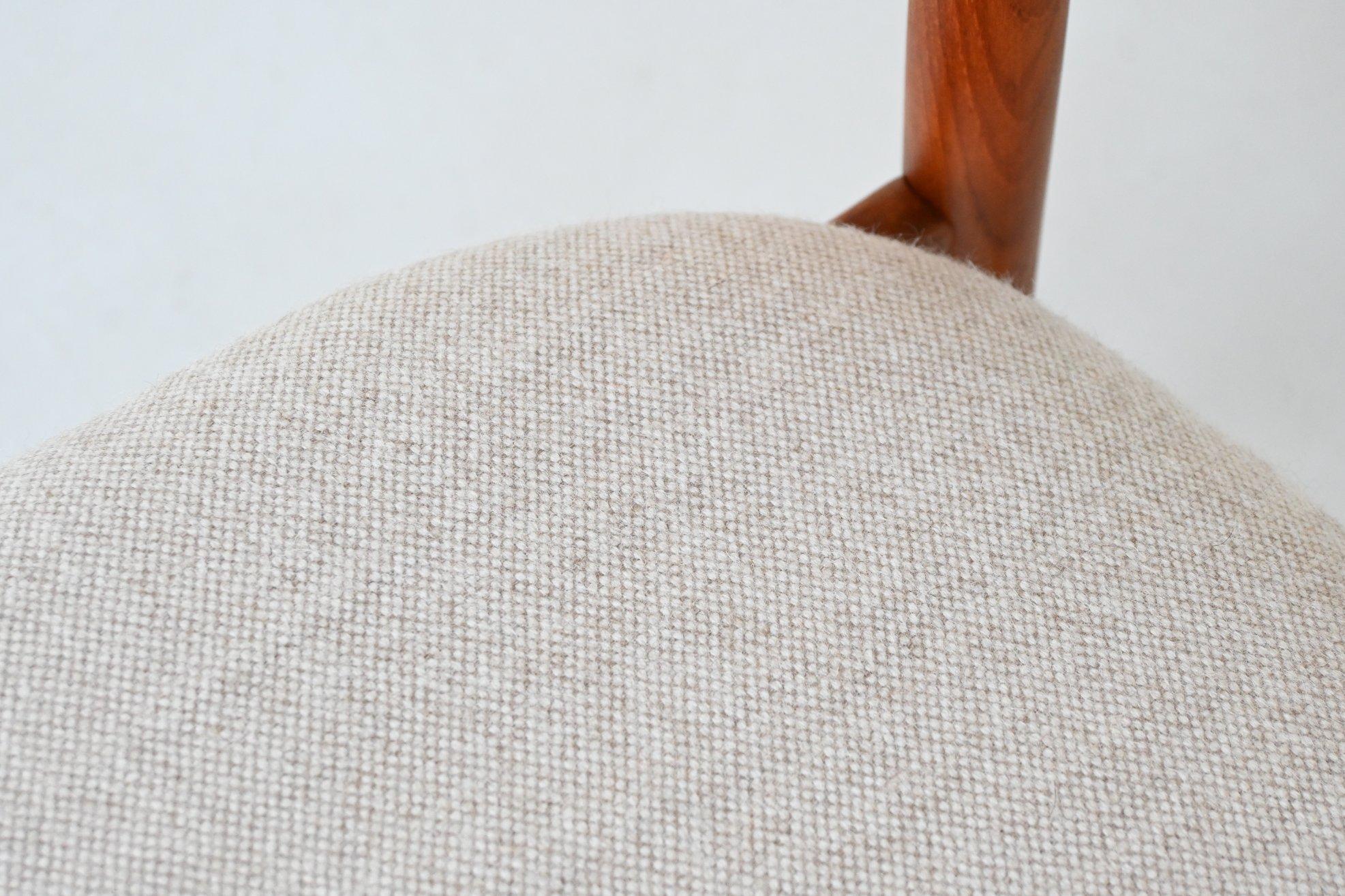 Christian Linneberg set de six chaises de salle à manger en teck Danemark 1960 en vente 13