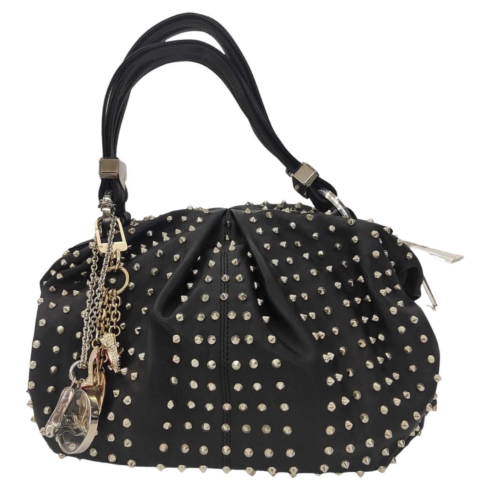 Christian Louboutin Panettone Satchel Spiked Leather Small at 1stDibs