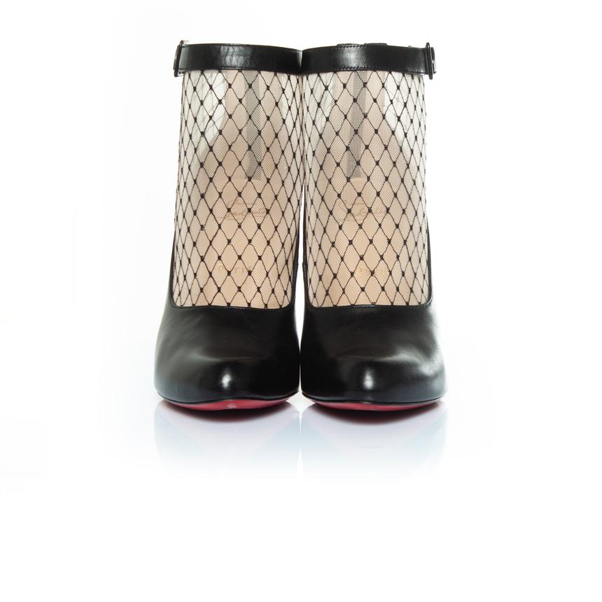 Christian Louboutin, 100 kid resillisma ankle boots In Excellent Condition For Sale In AMSTERDAM, NL