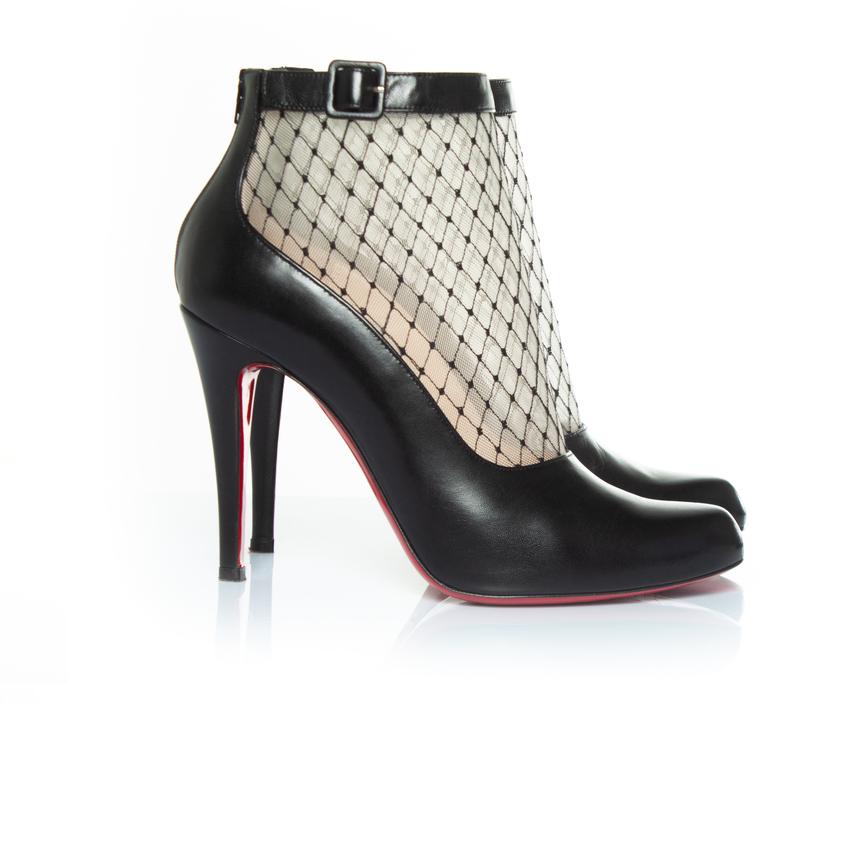 Women's Christian Louboutin, 100 kid resillisma ankle boots For Sale