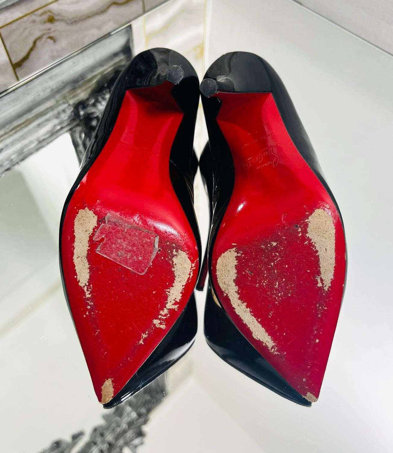Christian Louboutin 100 Patent Leather Heels In Excellent Condition For Sale In London, GB