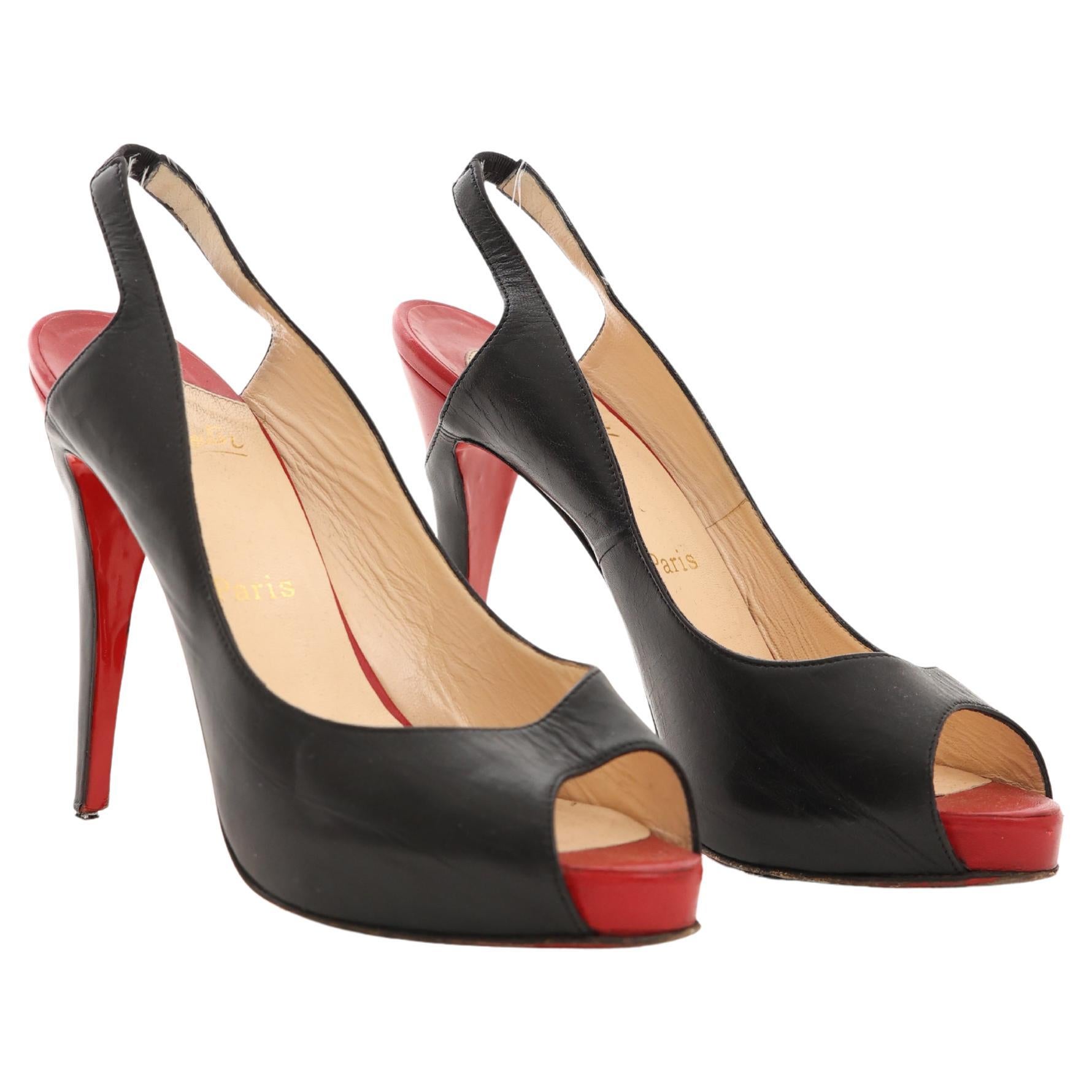 Christian Louboutin  2000
s Red 
Black Leather pumps