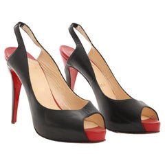 Christian Louboutin  2000's Red & Black Leather pumps