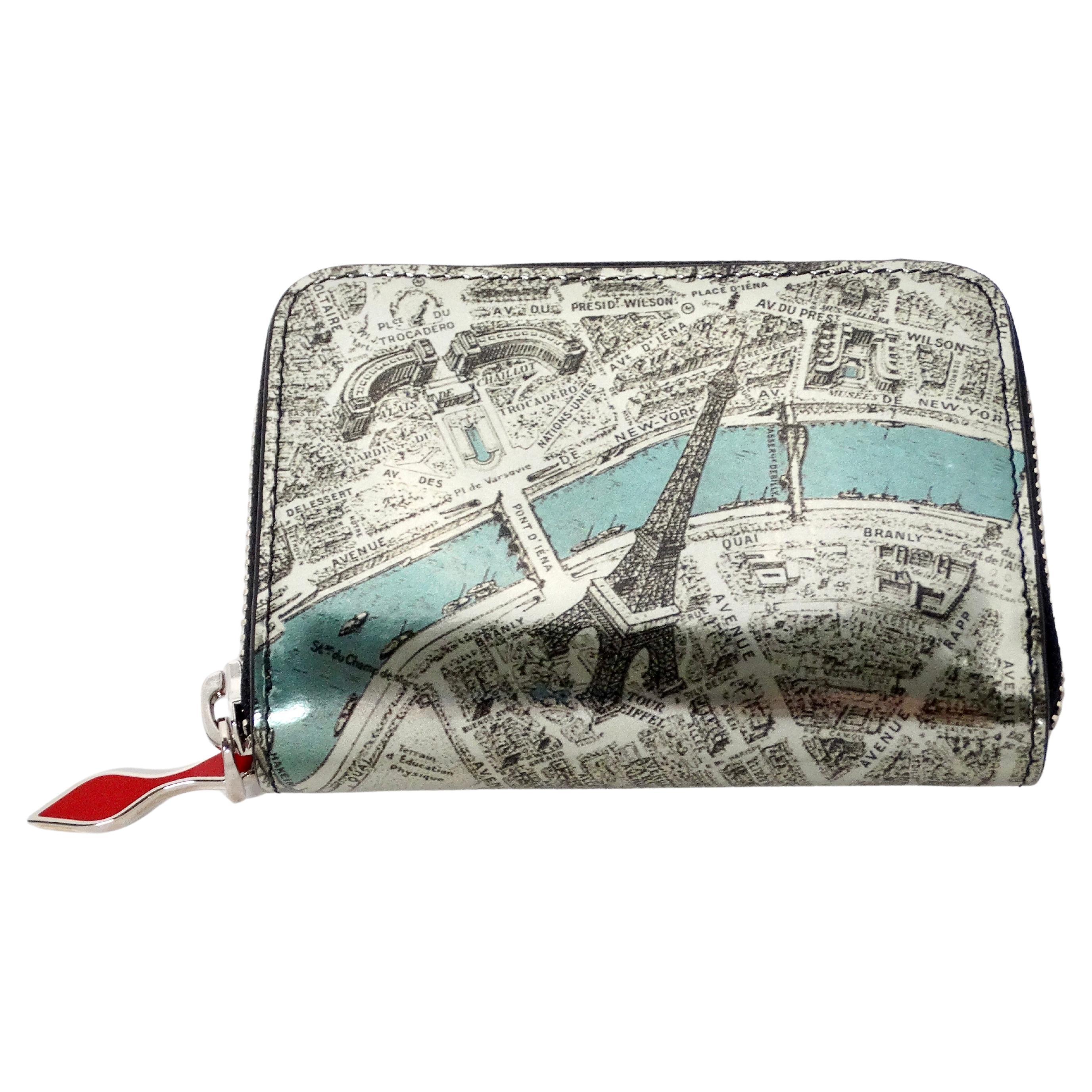 Christian Louboutin 2016 Sweet Charity De Paris Pattern Zip Coin Purse For Sale