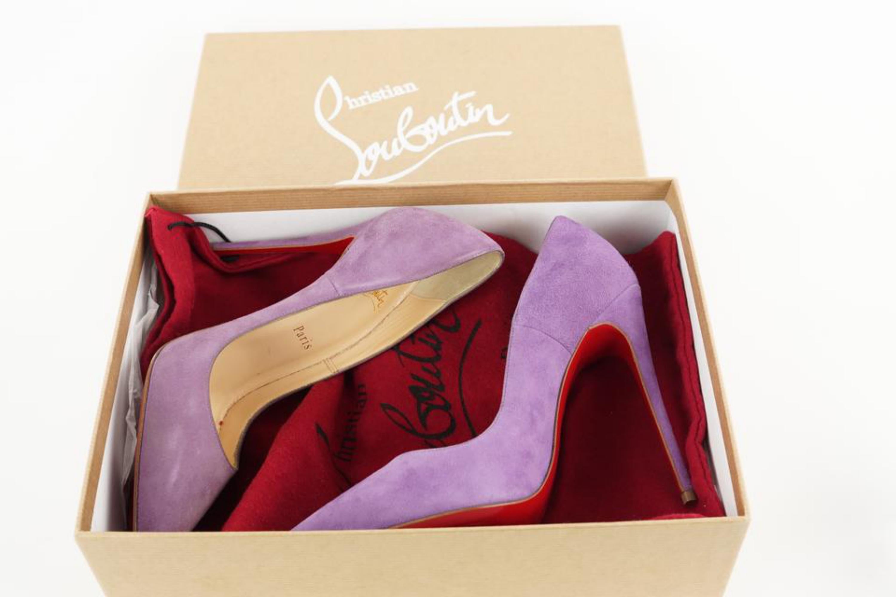 purple red bottom heels