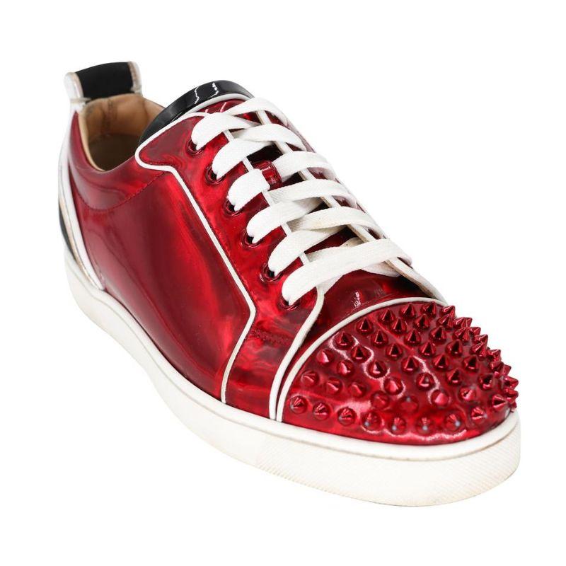 Fun Louis Junior Studded Mesh and Leather Sneakers
