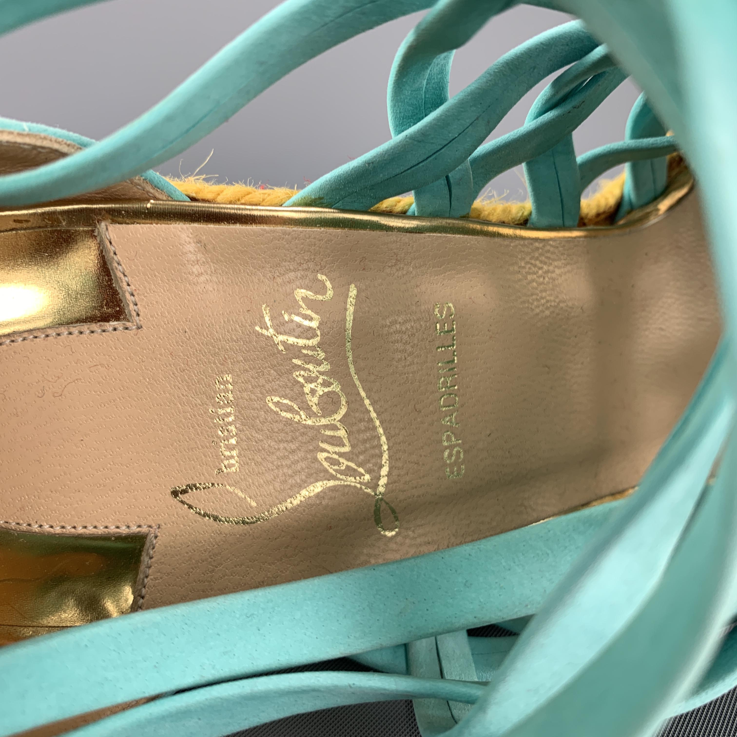turquoise wedge sandals