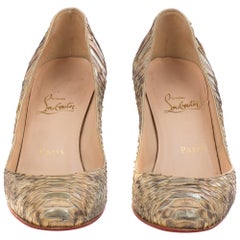 Christian Louboutin 85mm python Size 37 Fifi Pumps