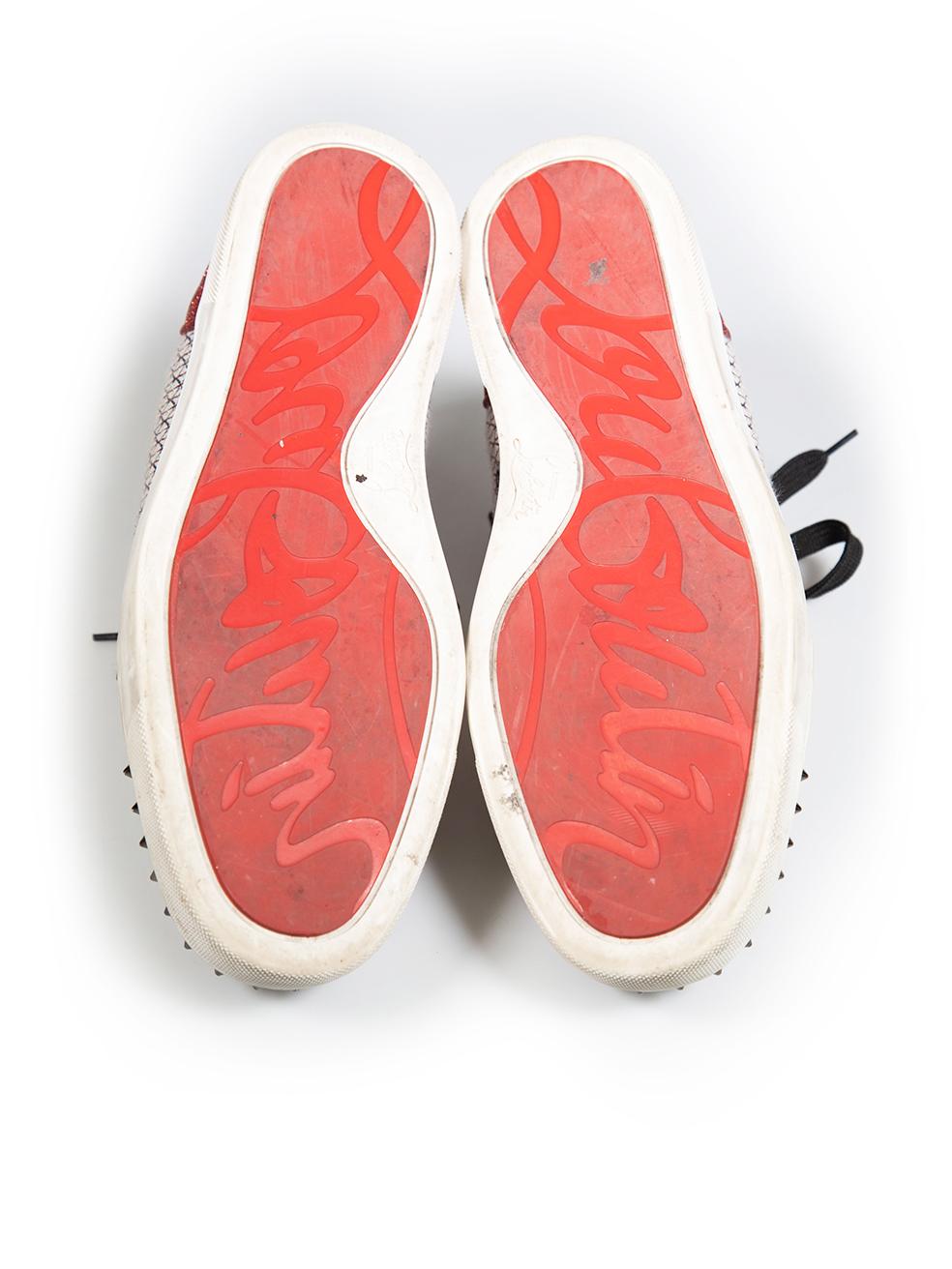 Christian Louboutin Abstract Spiked Trainers Size IT 42 In Good Condition In London, GB