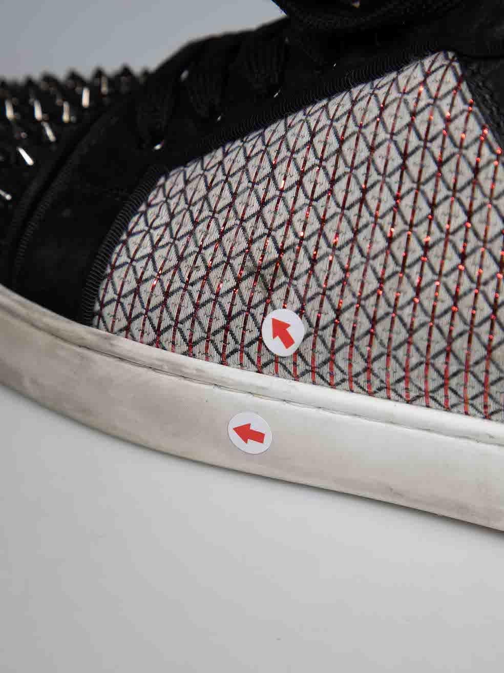 Christian Louboutin Abstract Spiked Trainers Size IT 42 2