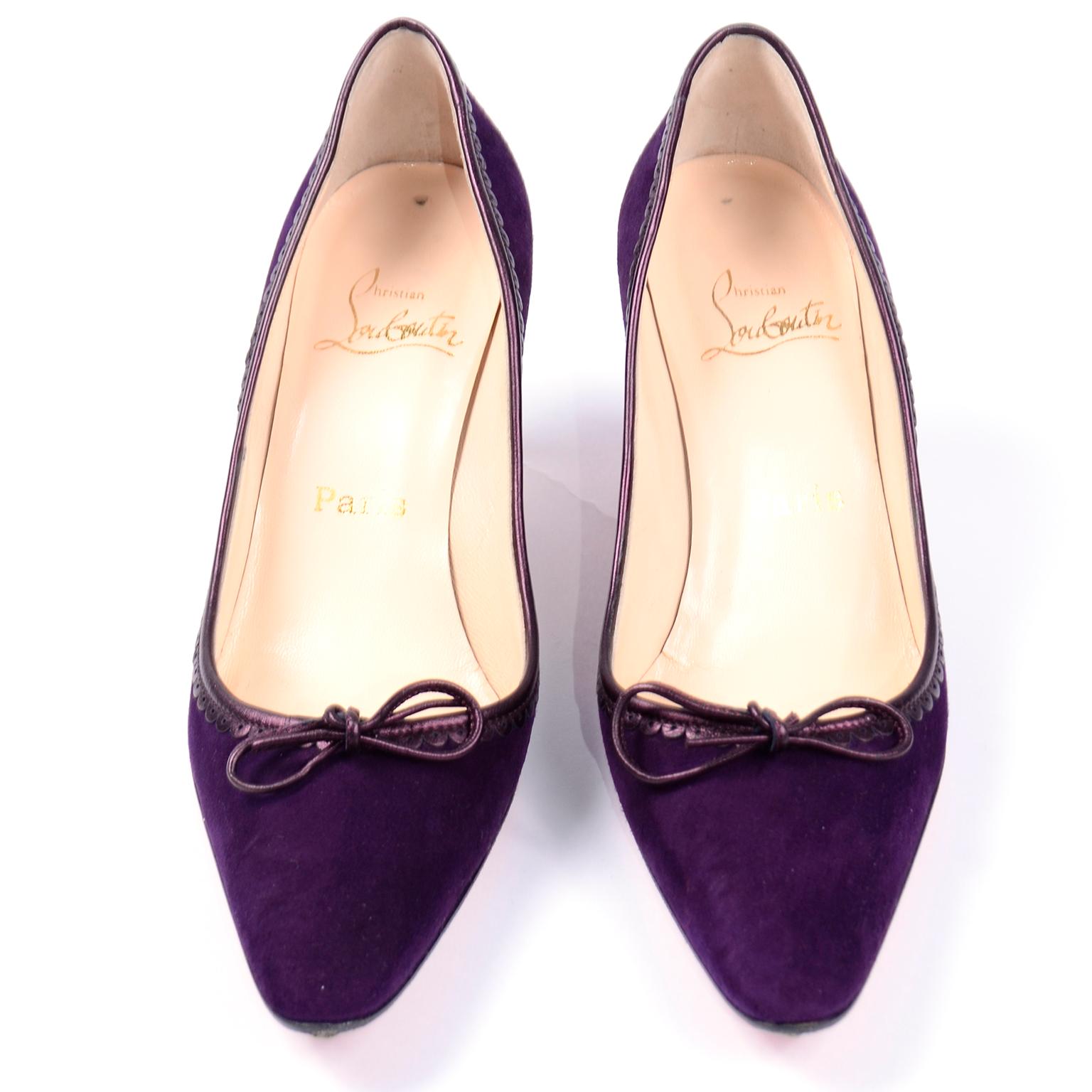 christian louboutin purple heels