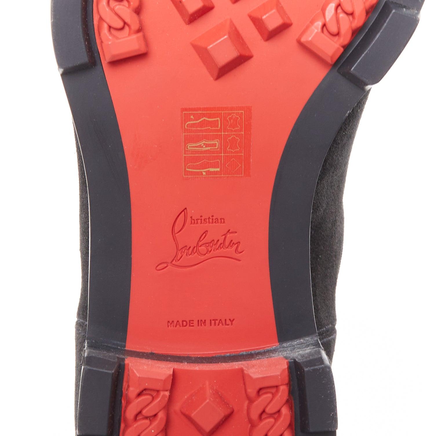 CHRISTIAN LOUBOUTIN Alpinosol Botín plano de ante con suela de tacos EU43 en venta 5