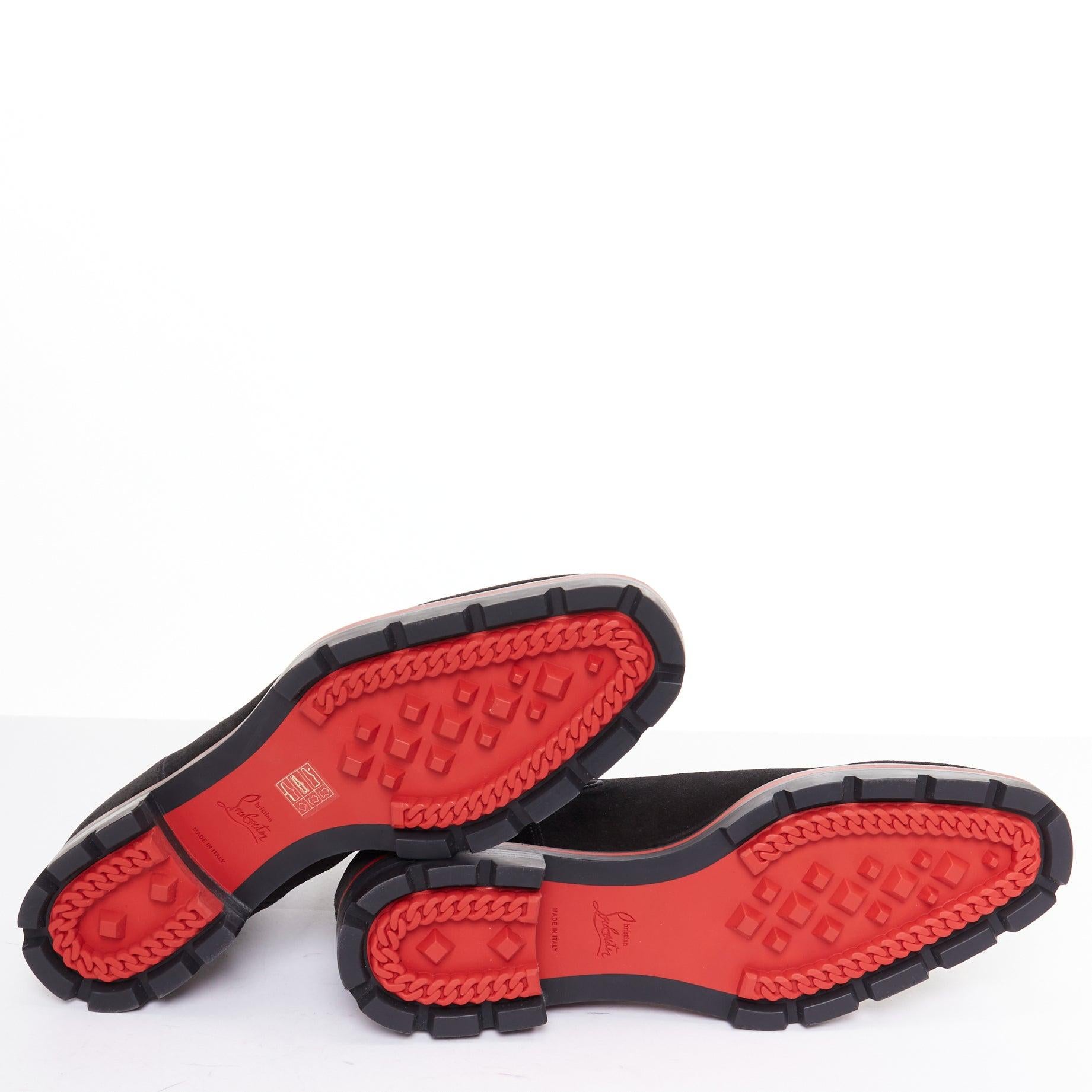CHRISTIAN LOUBOUTIN Alpinosol Botín plano de ante con suela de tacos EU43 en venta 6