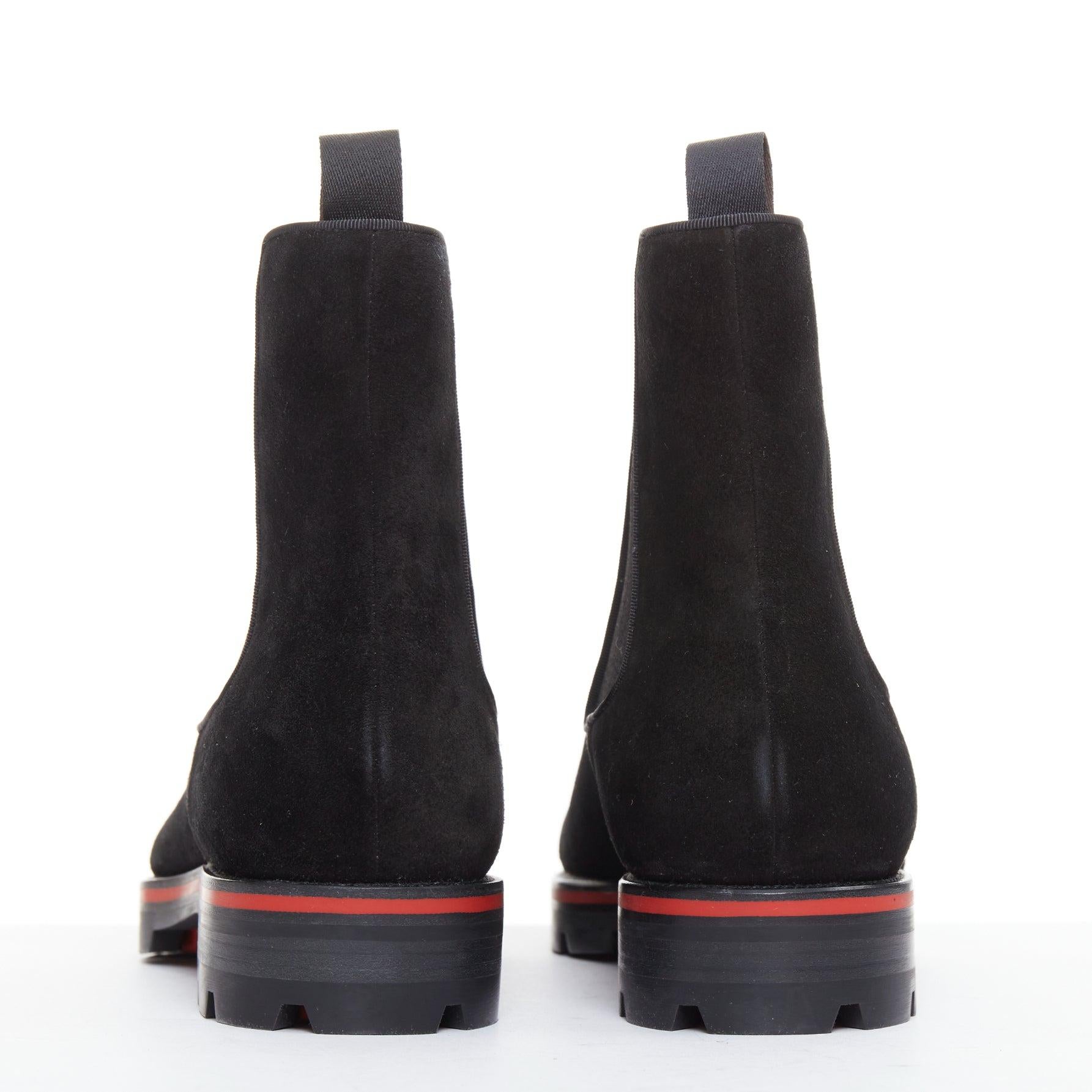 De los hombres CHRISTIAN LOUBOUTIN Alpinosol Botín plano de ante con suela de tacos EU43 en venta