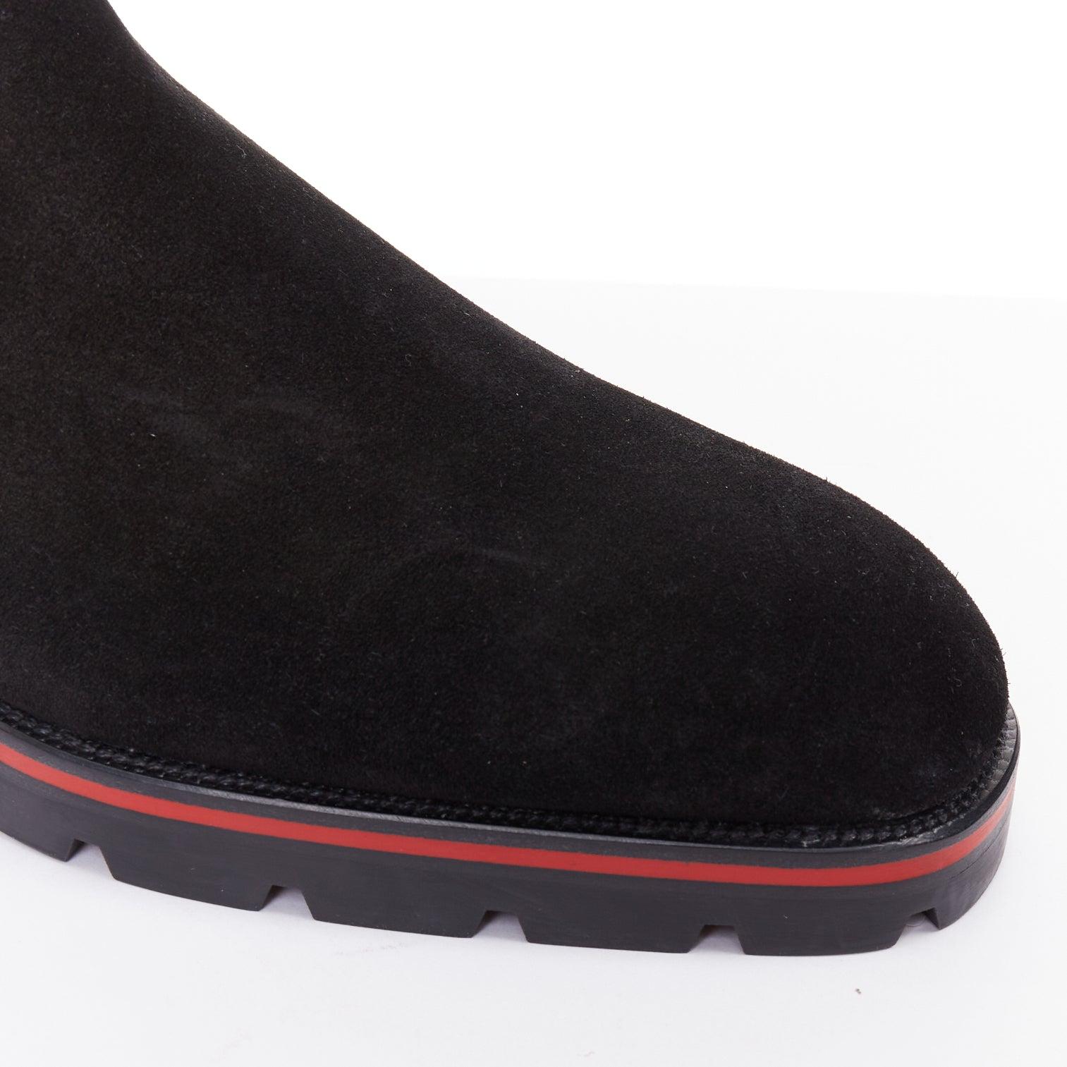 CHRISTIAN LOUBOUTIN Alpinosol Botín plano de ante con suela de tacos EU43 en venta 2