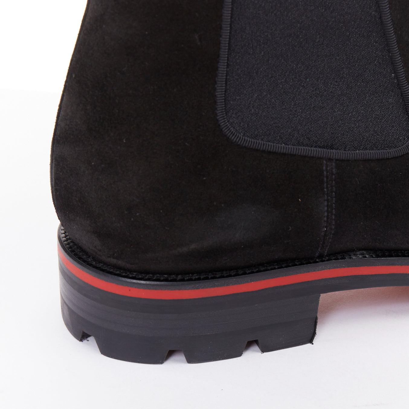CHRISTIAN LOUBOUTIN Alpinosol Botín plano de ante con suela de tacos EU43 en venta 3