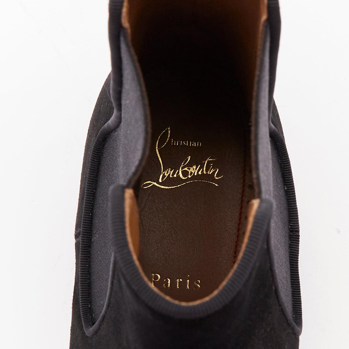 CHRISTIAN LOUBOUTIN Alpinosol Botín plano de ante con suela de tacos EU43 en venta 4