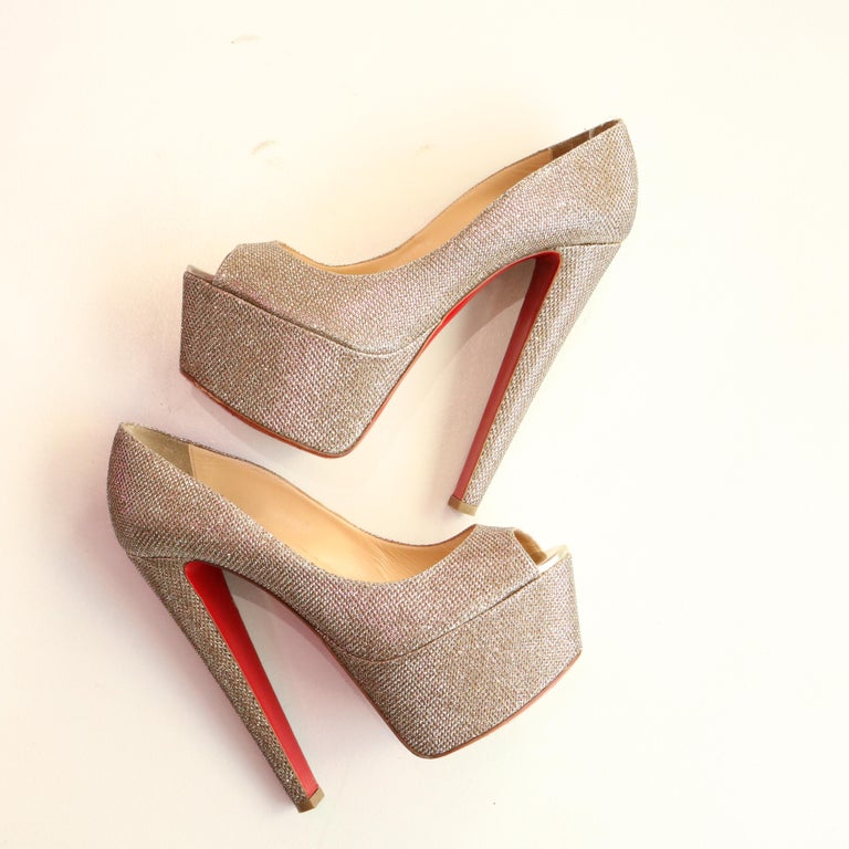 louboutin gold platform