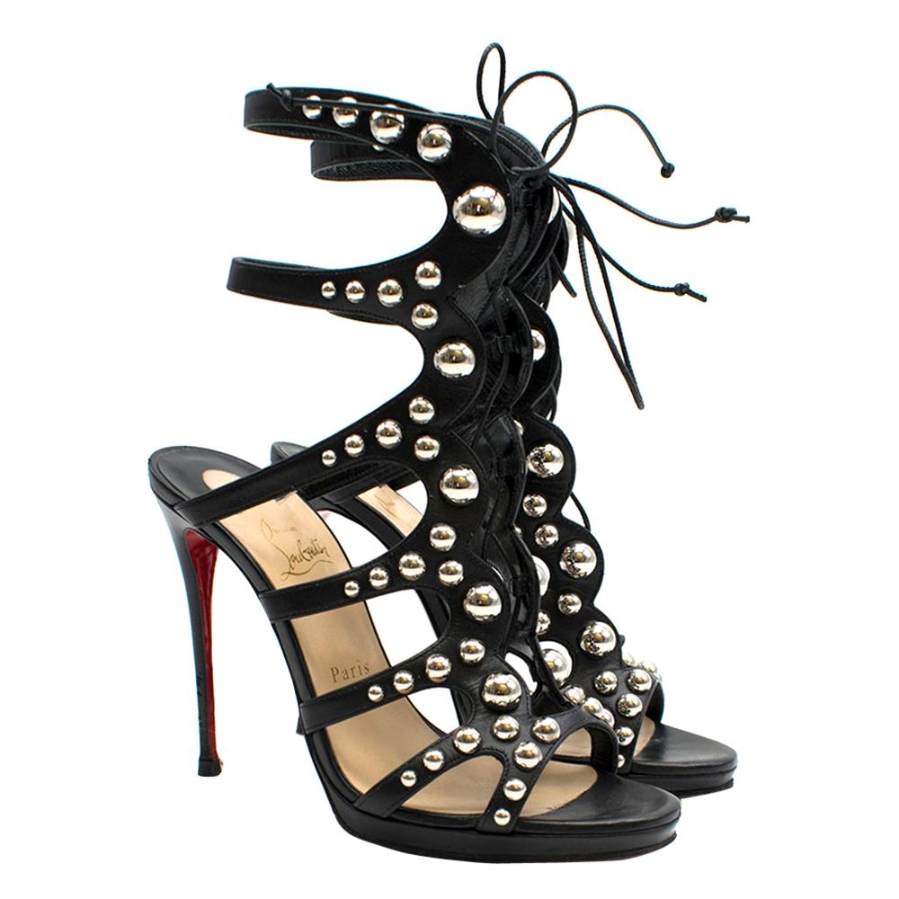 Christian Louboutin Amazoubille 120mm Kidskin Gladiator SIZE 39