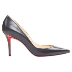 CHRISTIAN LOUBOUTIN Apostrophy Pump 85 Kid leather pointed toe pumps EU37.5