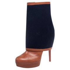 Christian Louboutin Armony Ankle Boots with Removable Blue Denim Cuffs Size 39