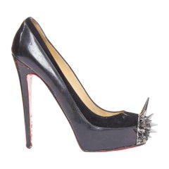 CHRISTIAN LOUBOUTIN Asteroid 140 punk spike strass punta tacchi piattaforma EU39